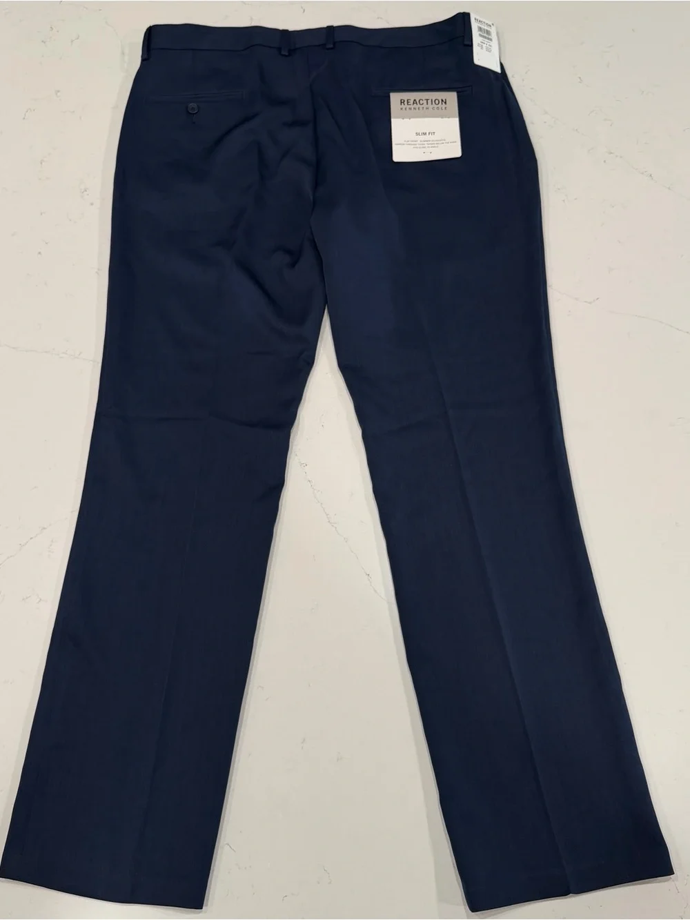 Kenneth Cole Reaction Men's Navy Slim Fit Dress Pants NWT - 38x32
